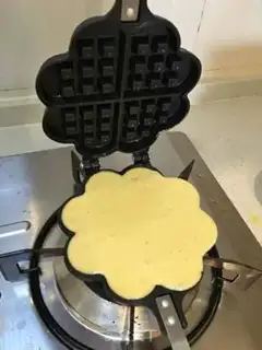 Make Waffles sausage fruit mix step 2