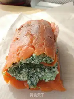 Make Spinach salmon cheese step 8