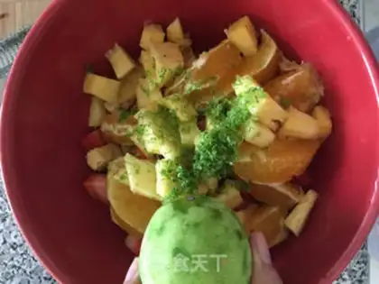 Make Vanilla syrup and fruit salad step 12