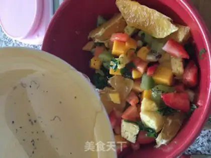 Make Vanilla syrup and fruit salad step 15