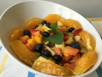 Make Vanilla syrup and fruit salad step 16