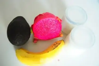 Make Yogurt and fruit sticks and ice step 0