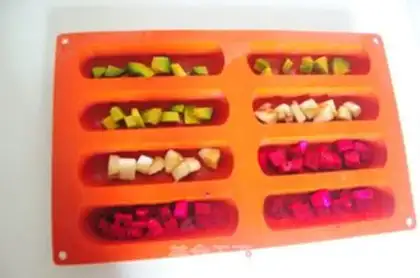 Make Yogurt and fruit sticks and ice step 2