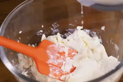 Make Yogurt cream cheesecake step 6