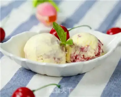 Make Sour cream cherry ice cream step 10