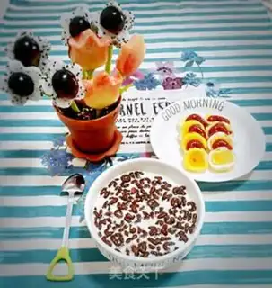 Make A flower pot breakfast step 5