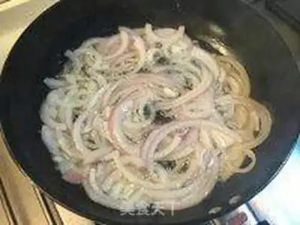 Make Onion meat rice step 6