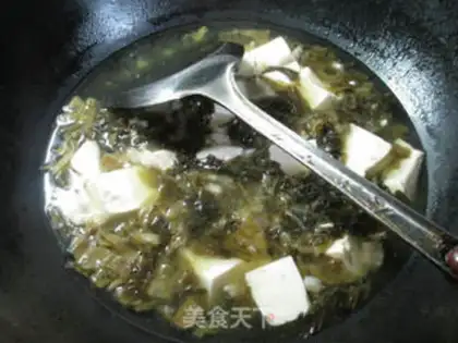Make Pork sour tofu soup step 6