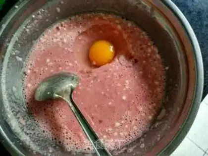 Make Corn dung plum cake step 1