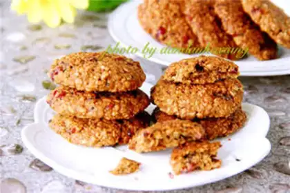 Make A red sugar oatmeal cookie step 7