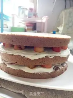 Make Black Forest birthday cake step 9