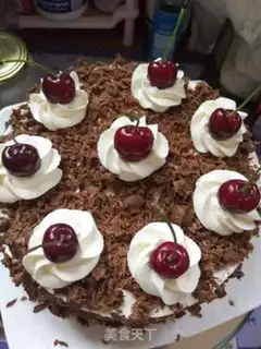 Make Black Forest birthday cake step 13