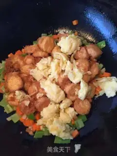 Make Eggs burn Japanese tofu step 8