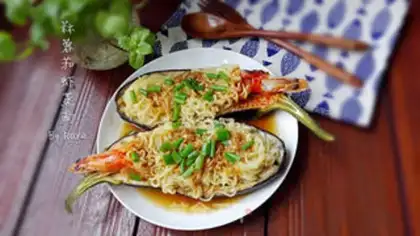 Make Garlic shrimp spa step 8