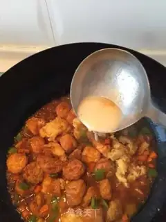 Make Eggs burn Japanese tofu step 10
