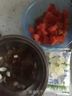 Make Pumpkin milk. Peach soap horn step 1