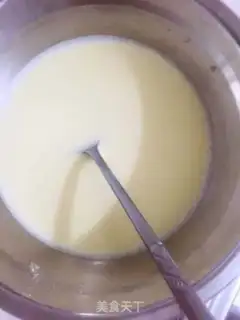 Make Peach watermelon. Tea pudding step 1