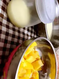 Make Peach watermelon. Tea pudding step 4