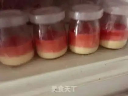 Make Peach watermelon. Tea pudding step 5