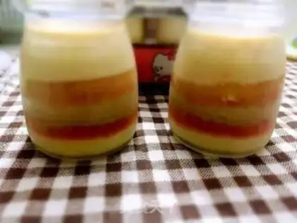 Make Peach watermelon. Tea pudding step 7