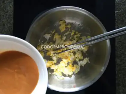 Make Northeast egg sauce step 4