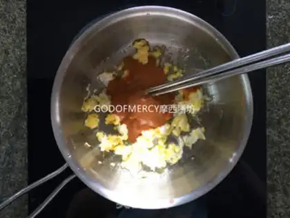 Make Northeast egg sauce step 5