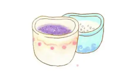 Make Coconut and fruit congee step 1