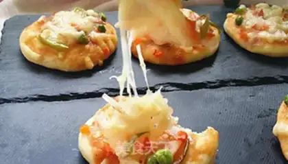Make Shrimp mini pizza step 12