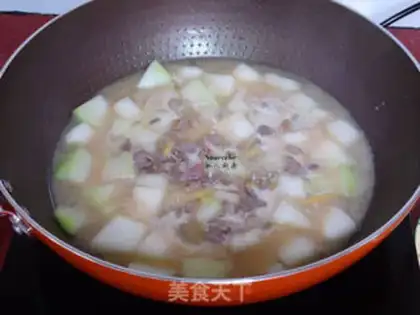 Make ♪ The chickens roll out of the melon soup ♪ step 6