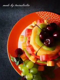 Make Watermelon cake watermelon platter step 7