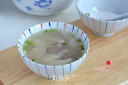 Make Microwave meat tablet soup step 7