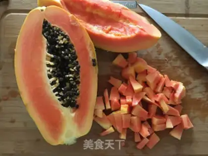 Make Vanilla syrup and fruit salad step 4