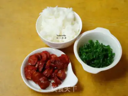 Make Sausage fried rice step 0