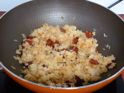 Make Sausage fried rice step 3