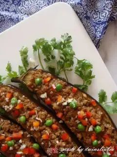 Make Flaming mushroom roast eggplant step 16