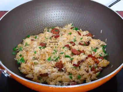 Make Sausage fried rice step 5