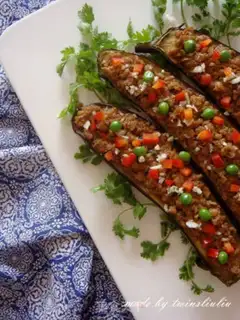 Make Flaming mushroom roast eggplant step 18