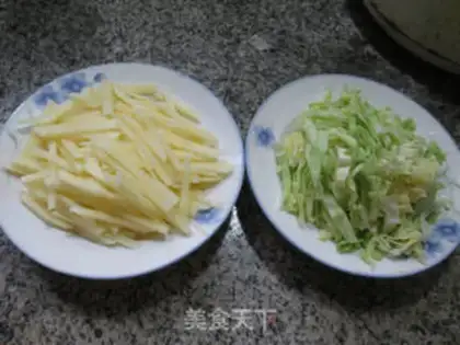 Make Spud with cabbage step 0