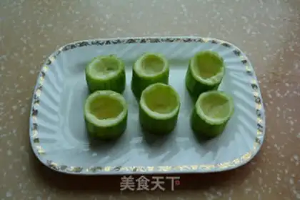 Make Garlic fan silk melon step 2