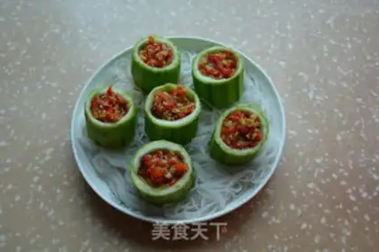 Make Garlic fan silk melon step 6