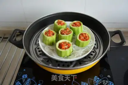 Make Garlic fan silk melon step 7