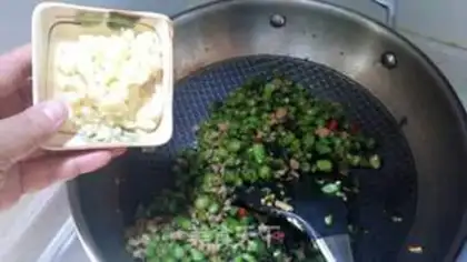 Make Olive food, four season beans step 11
