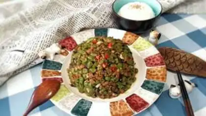 Make Olive food, four season beans step 13