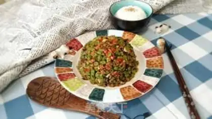Make Olive food, four season beans step 14