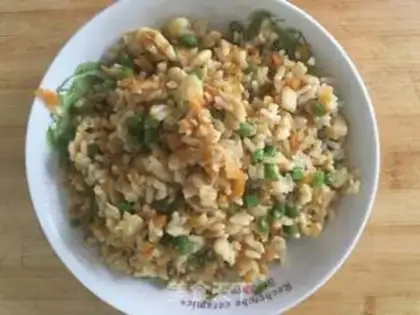 Make Fish willow fried rice step 8