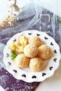 Make Milk coconut ball step 15