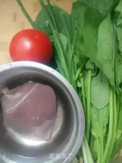 Make Potato spinach liver soup step 0