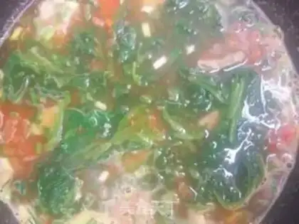 Make Potato spinach liver soup step 5