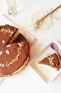 Make Chocolate noodle cake step 21