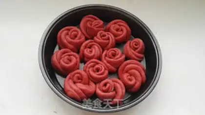 Make Red rose bread step 14